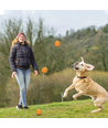 Farverig Bold til hunde - 1stk, Hvid/Orange/Blå, Ø6,3 cm