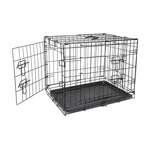 Metal Wire Hundebur - Sort, 60x44,5x49 cm