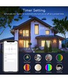 WiFi Smart LED-pære A60, Stor Spredning, E27, 9W, RGB+CCT, 6 stk
