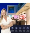 WiFi Smart LED-pære A60, Stor Spredning, E27, 9W, RGB+CCT, 6 stk