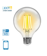 Smart LED Filament pære G95 6W CCT E27 - Klar