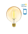 WB Smart LED-Filament pære G125 - E27 6W CCT/Amber