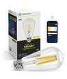 Smart LED Filament pære ST64 - E27 6W CCT/Klar - WB