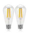 Smart LED Filament pære ST64 - E27 6W CCT/Klar - WB