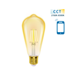 Smart LED Filament pære ST64 - WB 6W E27 CCT/Amber