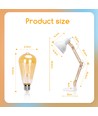 Smart LED Filament pære ST64 - WB 6W E27 CCT/Amber