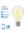 Smart LED Filament pære A60 - E27 6W CCT/Klar