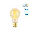 Smart LED Filament pære A60 E27 - 6W, CCT/Amber - WB