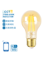 Smart LED Filament pære A60 E27 - 6W, CCT/Amber - WB