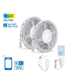 WB Wifi Smart LED RGB Strip - 1x5m med 28-Knaps Kontroller og 3-Nøgle Kontrolboks, 18W - 2 Sæt