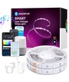 WB Wifi Smart LED RGB Strip - 2x5M med 28-Knaps Fjernbetjening & 3-Tast Styringsboks, 36W