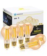 Smart LED Filament pære A60 - E27 6W CCT/Amber - 6-pak