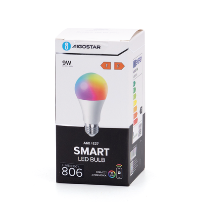 Smart LED Pære A60 E27 9W RGB+CCT - WB