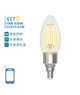 Smart LED Filament C35 E14 4.5W CCT/Klar - WB