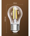 Smart LED Filament pære G45 - E27 4,5W CCT Klar - Dobbelt Pakke