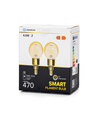 WB Smart LED Filament pære G45 - E14 4.5W CCT/Amber Dobbelt-pakke