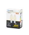 Smart LED Filament pære C35 - E27 4.5W CCT/Klar - Dobbelt Pakke