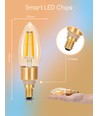 WB Smart LED Filament pære C35 - E14 4.5W CCT/Amber Dobbelt-Pakke