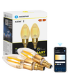 WB Smart LED Filament pære C35 - E14 4.5W CCT/Amber Dobbelt-Pakke