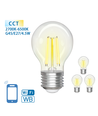 Smart LED Filament pære G45 - E27 4.5W CCT/Klar - 4 stk