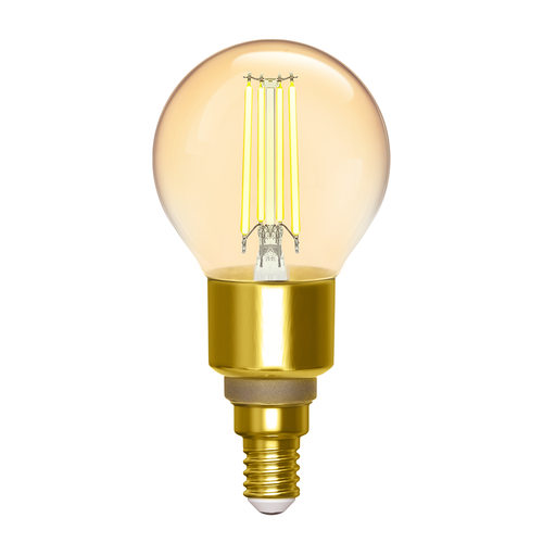 Smart LED Filament pære G45 E14 4.5W CCT/Amber - 4stk