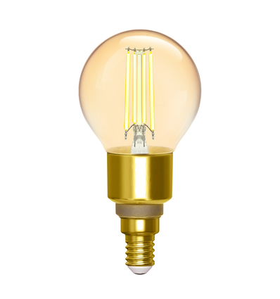 Smart LED Filament pære G45 E14 4.5W CCT/Amber - 4stk