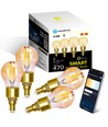 Smart LED Filament G45 E14 4.5W CCT/Amber - 4stk