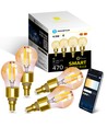 Smart LED Filament pære G45 E14 4.5W CCT/Amber - 4stk