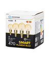 Smart LED Filament pære G45 E14 4.5W CCT/Amber - 4stk