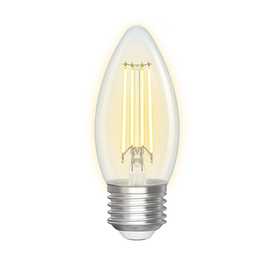 Smart LED Filament pære C35 E27 4.5W CCT Klar - 4stk - Kulør : CCT (Varm til Kold Hvid)