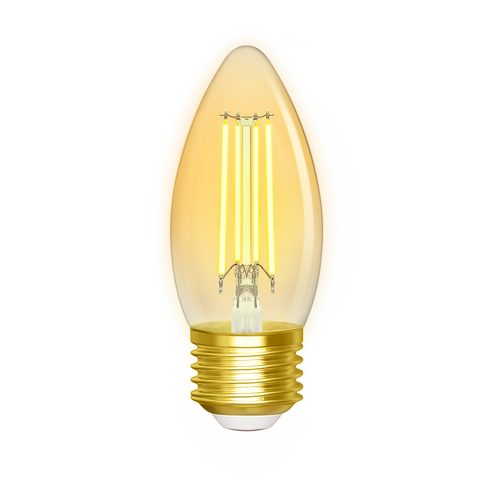 Smart LED Filament pære C35 E27 4.5W CCT/Amber - 4stk