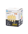 Smart LED Filament pære C35 E27 4.5W CCT/Amber - 4stk