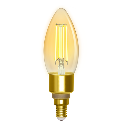 Smart LED Filament pære C35 E14 4.5W CCT/Amber - 4 stk - Kulør : CCT (Varm til Kold Hvid)