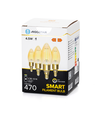 Smart LED Filament C35 E14 4.5W CCT/Amber - 4 stk