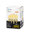 Smart LED Filament pære C35 E14 4.5W CCT/Amber - 4 stk