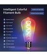 Smart LED Filament pære ST64 E27 4.9W RGBW - WB