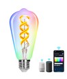 Smart LED Filament pære ST64 E27 4.9W RGBW - WB