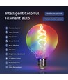 Smart LED Filament pære G80 E27 4.9W RGBW - WB