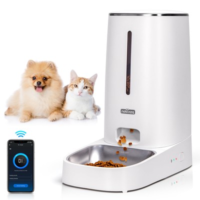 WB Pet Smart Foderautomat - L33 x W17.7 x H33.5 cm, Hvid