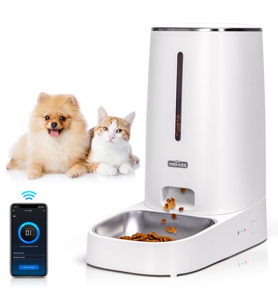 WB Pet Smart Foderautomat - L33 x W17.7 x H33.5 cm, Hvid