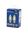 Bluetooth Mesh Smart Filament C35 E27 4.5W CCT Amber med Fjernbetjening - Dobbelt Pakke