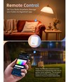 Bluetooth Mesh Smart LED Pære G45 E27 6.5W RGB+CCT - Fjernbetjening - 2 stk.