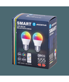 Bluetooth Mesh Smart LED Pære G45 E27 6.5W RGB+CCT - Fjernbetjening - 2 stk.