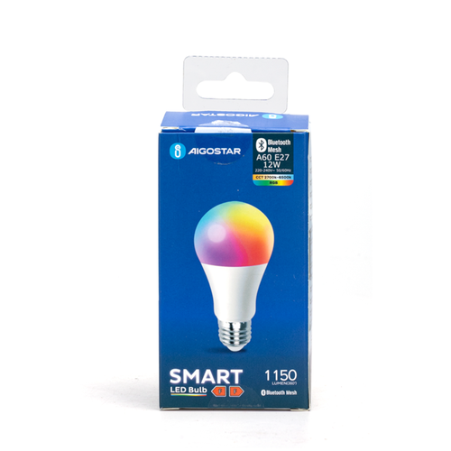 Bluetooth Mesh Smart LED-pære A60 E27 12W RGB+CCT,
