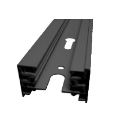 Aluminiumskinne til skinnespots, 1 meter - 1 fase, sort