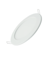 LED E6 Kantbelyst Indbygningsspot, 12W, 3000K, Ø155mm Rund, Planmonteret