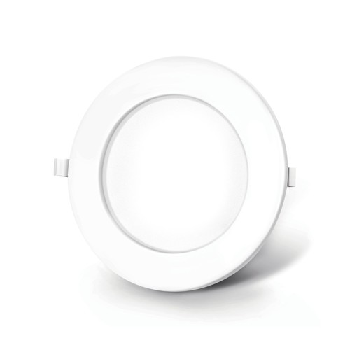 Outlet: LED E6 Kantbelyst Indbygningsspot - 18W 4000K - Rundt, Planmonteret (Udskæring: 205mm)