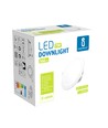 LED E6 Kantbelysning - Indbygningsspot 7W 4000K, Ø75-Ø80mm Udsnit - Rund, Indbygget/Planmonteret