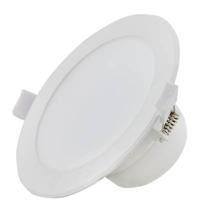 LED E6 Kantbelyst Indbygningsspot, 7W, 6500K, Ø68-Ø80mm Udskæringsdiameter, Rund, Planmonteret