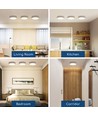 LED E6 Kantbelyst Indbygningsspot - 16W, 3000K, Rund, Overflademonteret